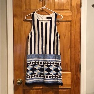 Lulu’s blue and white shift dress size small